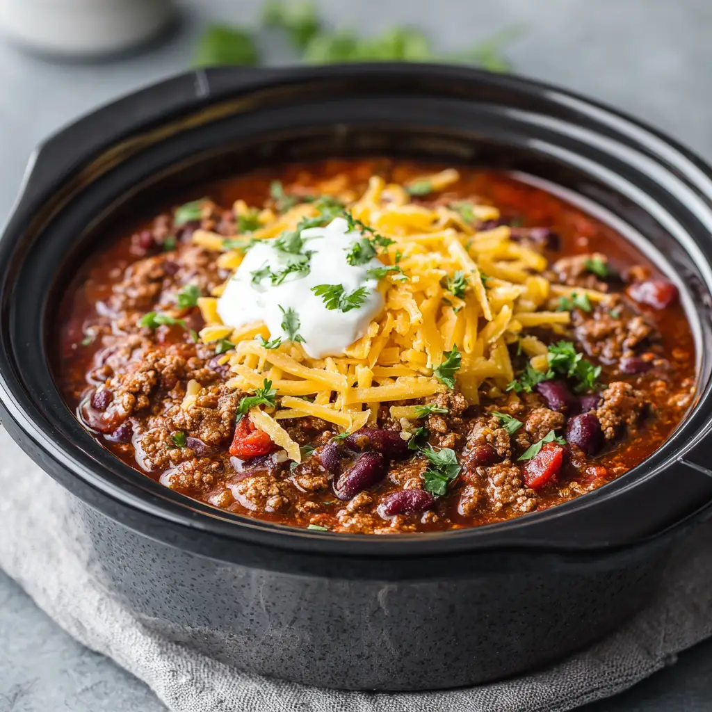 slow cooker chili recipe
