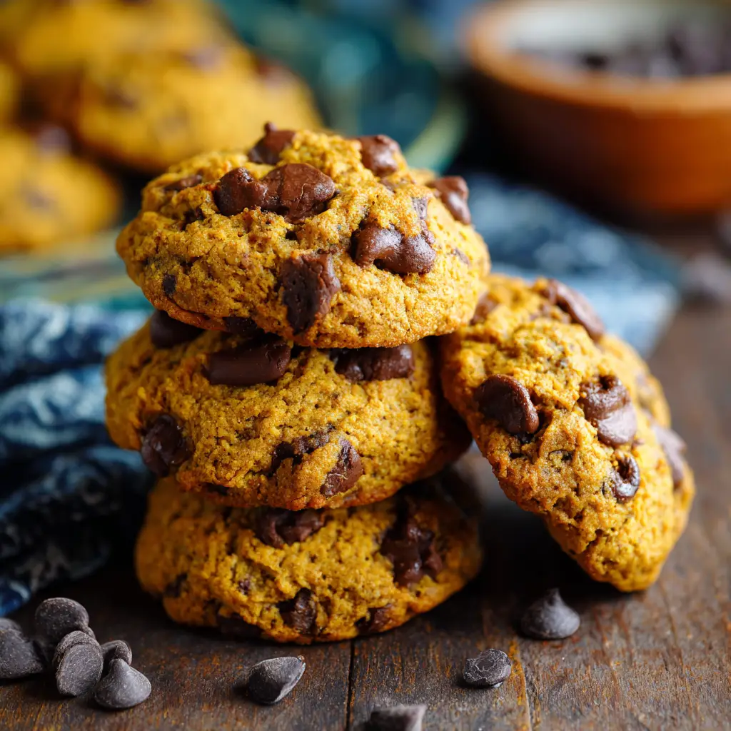 Chewy Pumpkin Chocolate Chip Cookies