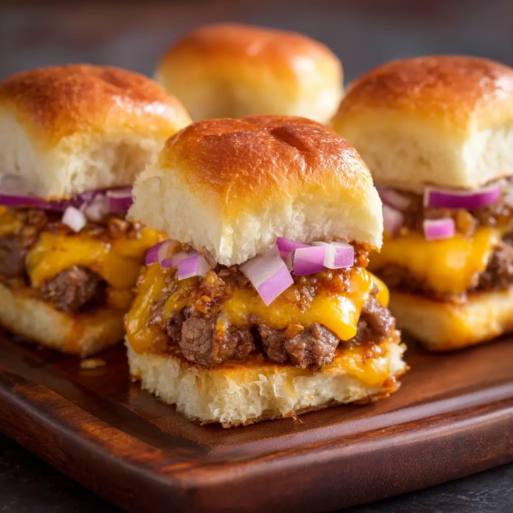 Easy Cheeseburger Sliders Hawaiian Rolls