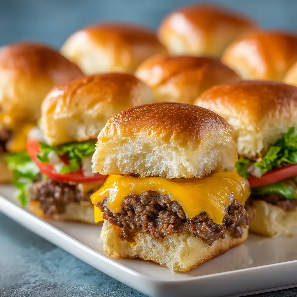 Easy Cheeseburger Sliders Hawaiian Rolls