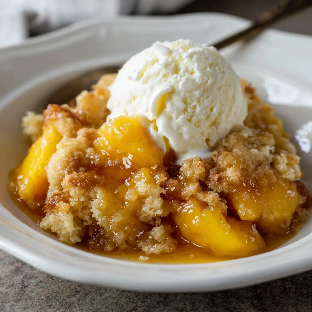 canned peach cobbler recipe