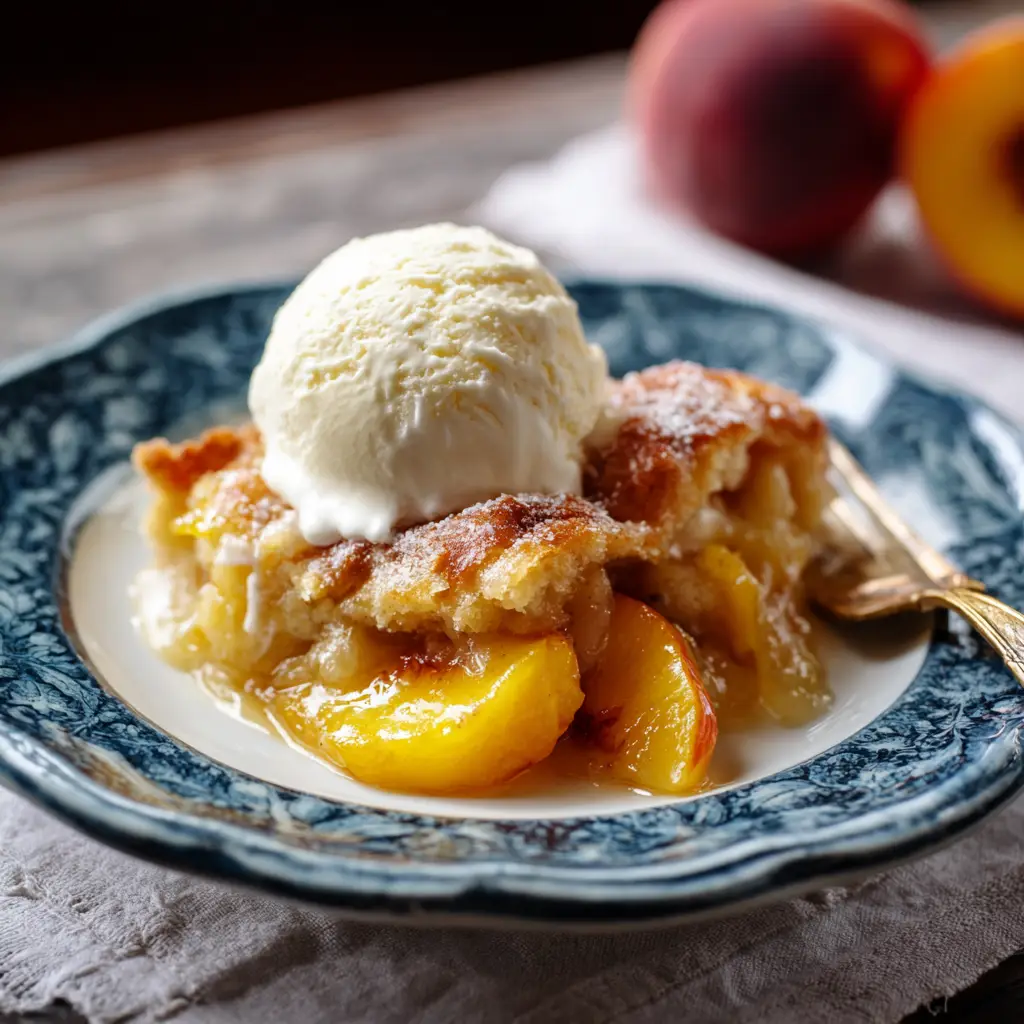 Peach Cobbler Using Pie Crust