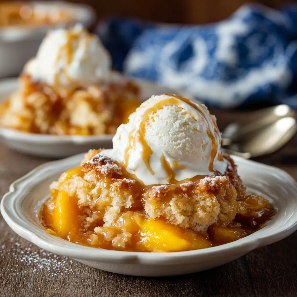 Peach Cobbler with Cake Mix Easy